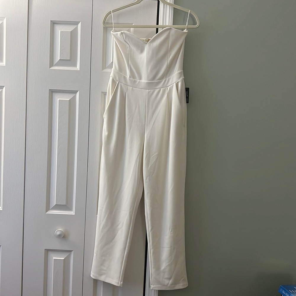 Express ivory jumpsuit